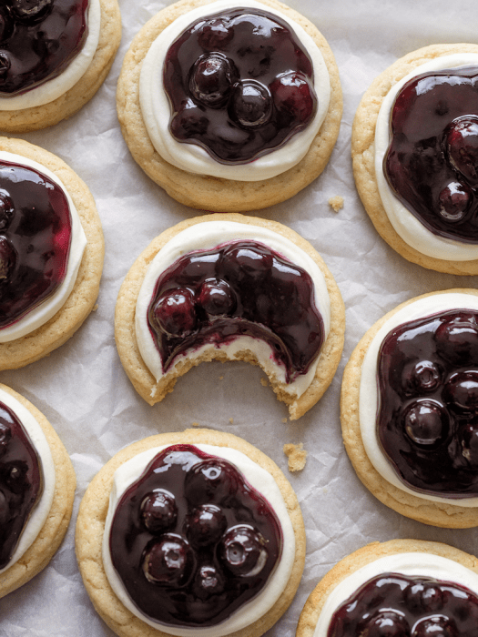 Healthy Copycat Blueberry Cheesecake Crumbl Cookies