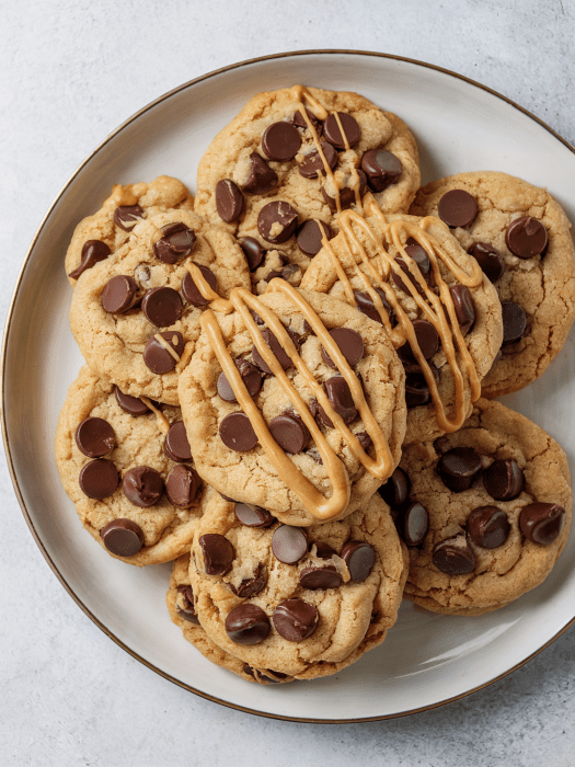 Healthy Copycat Peanut Butter Chocolate Chip Crumbl Cookies